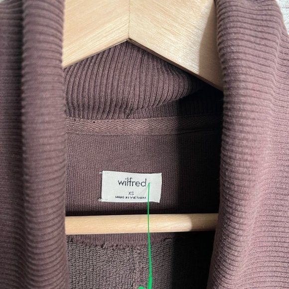 Aritzia WILFRED Diderot brown Cocoon Cardigan Sweater Size X-Small - Picture 6 of 8